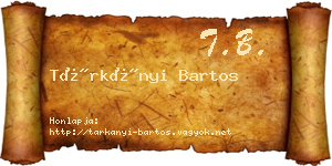 Tárkányi Bartos névjegykártya